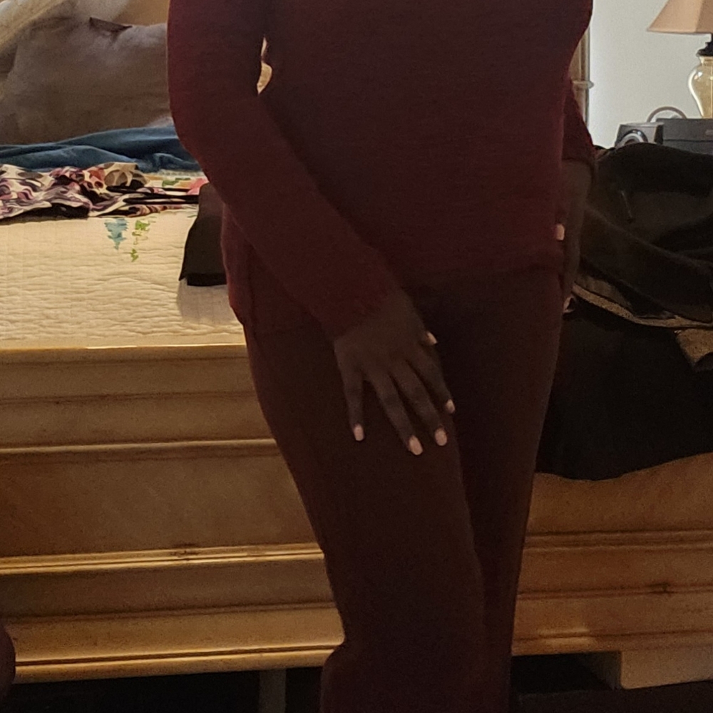 Burgundy Long Sleeve Sweater